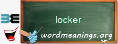 WordMeaning blackboard for locker